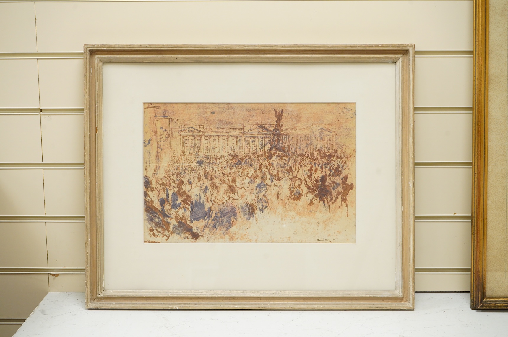 Charles Mozley (1915-1991), ‘The Wedding of HRH Princess Elizabeth’, signed and dated ‘48 in ink, lithograph, 24 x 37cm